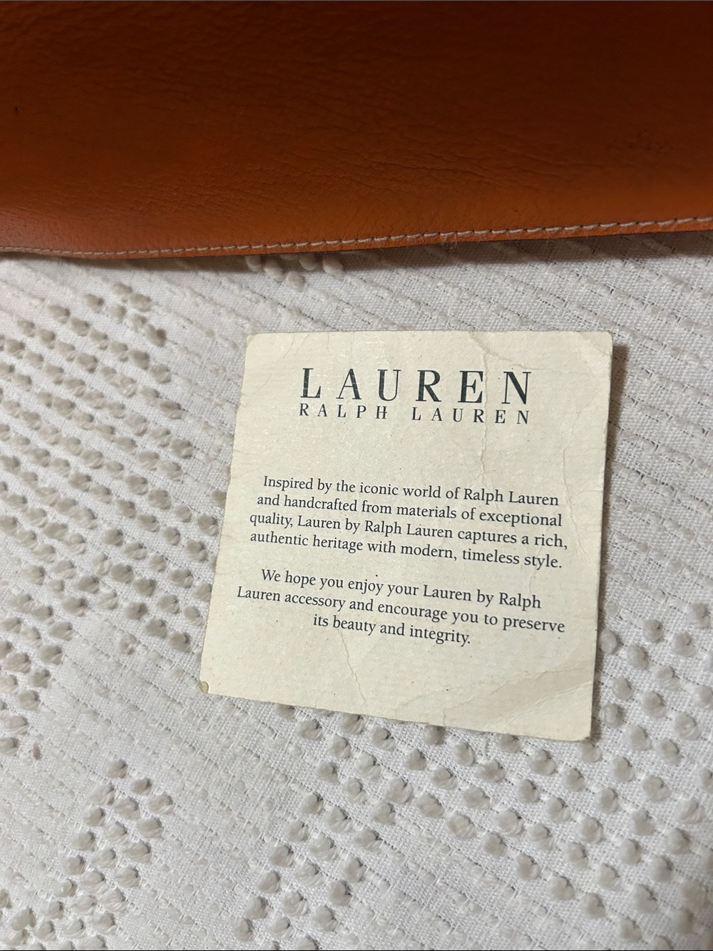 Lauren Ralph Lauren Leather Tote Bag in Terracotta Orange - Picture 2 of 14